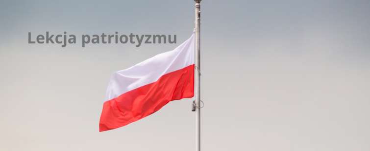 Powiększ obraz: Baner z biało-czerwoną flagą